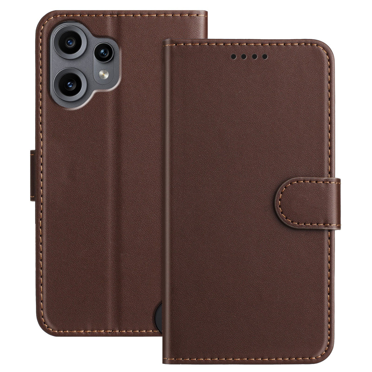 EIDERWOOD Nothing CMF Phone 2 Pro Kunstlæder Flip Mobil Cover m. Kortholder - Brun