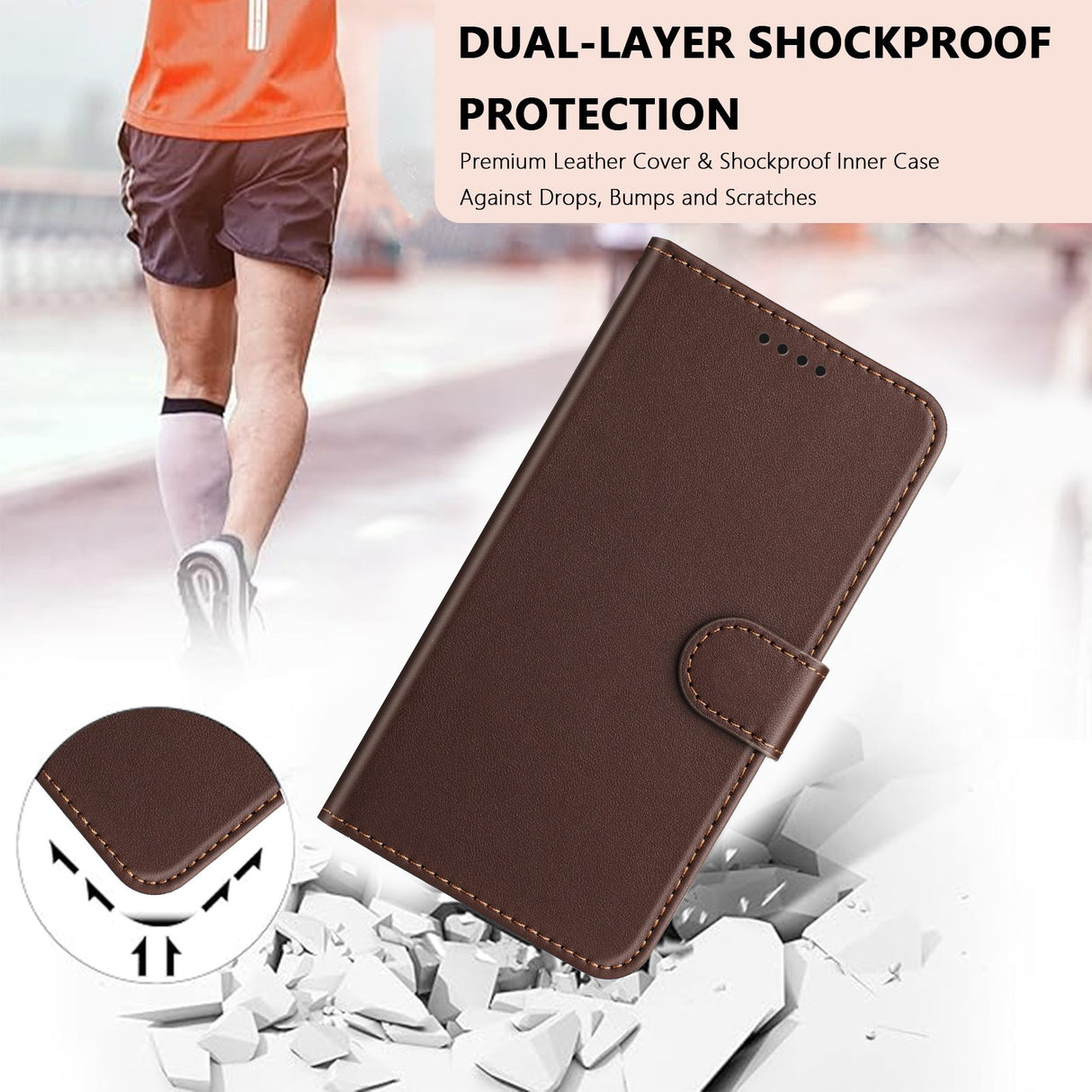 EIDERWOOD Nothing CMF Phone 2 Pro Kunstlæder Flip Mobil Cover m. Kortholder - Brun