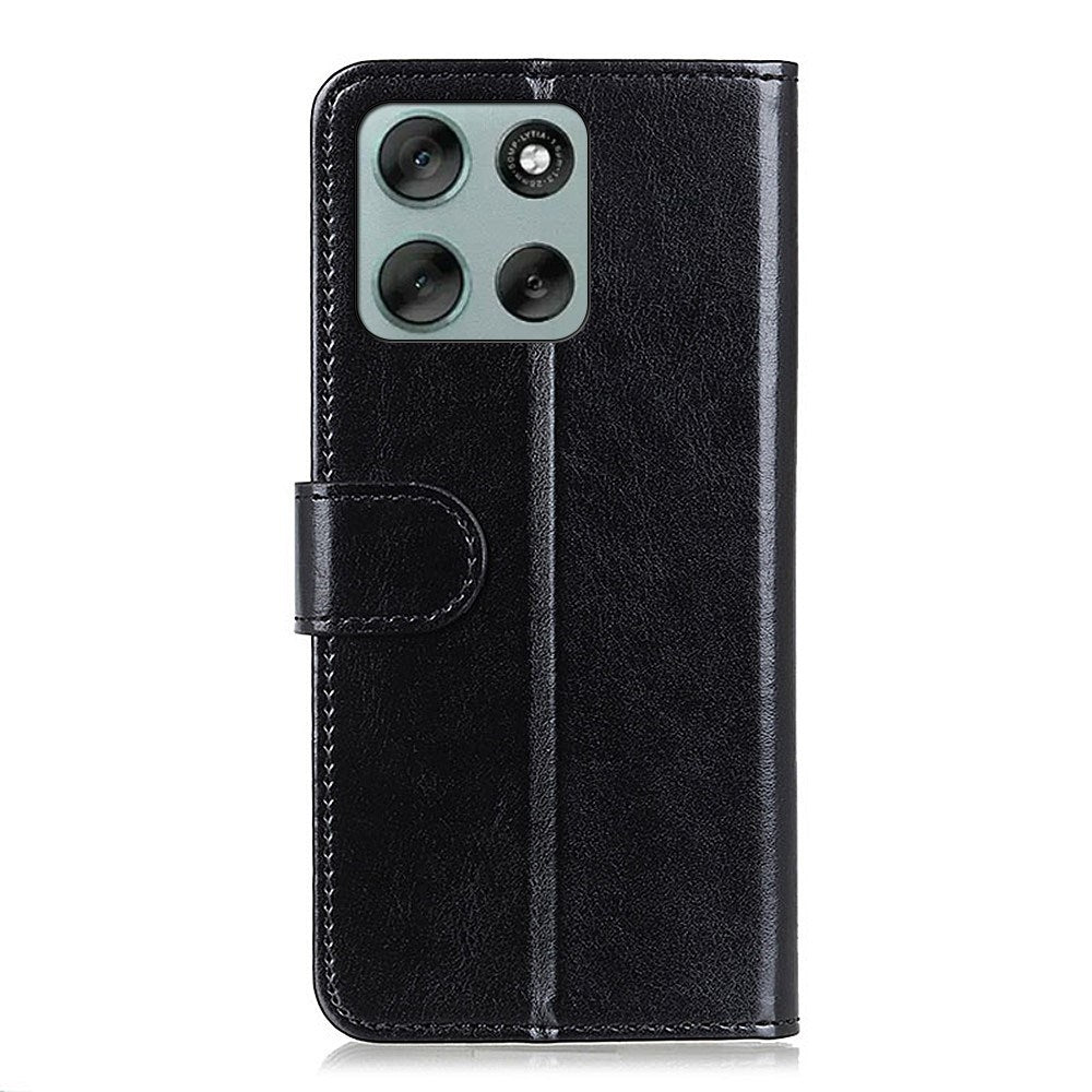 Motorola Moto G56 - EIDERWOOD Kunstlæder Flip Cover m. Kortholder & Ståfunktion - Sort