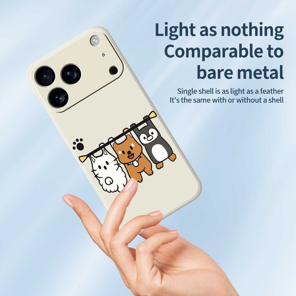 iPhone 17 Pro Fleksibelt Plast Cover m. Motiv - Sort