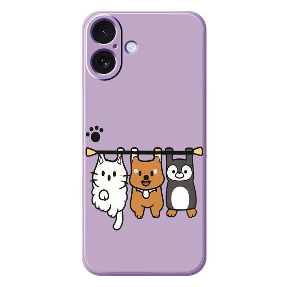 iPhone 17 Fleksibelt Plast Cover m. Motiv - Lilla
