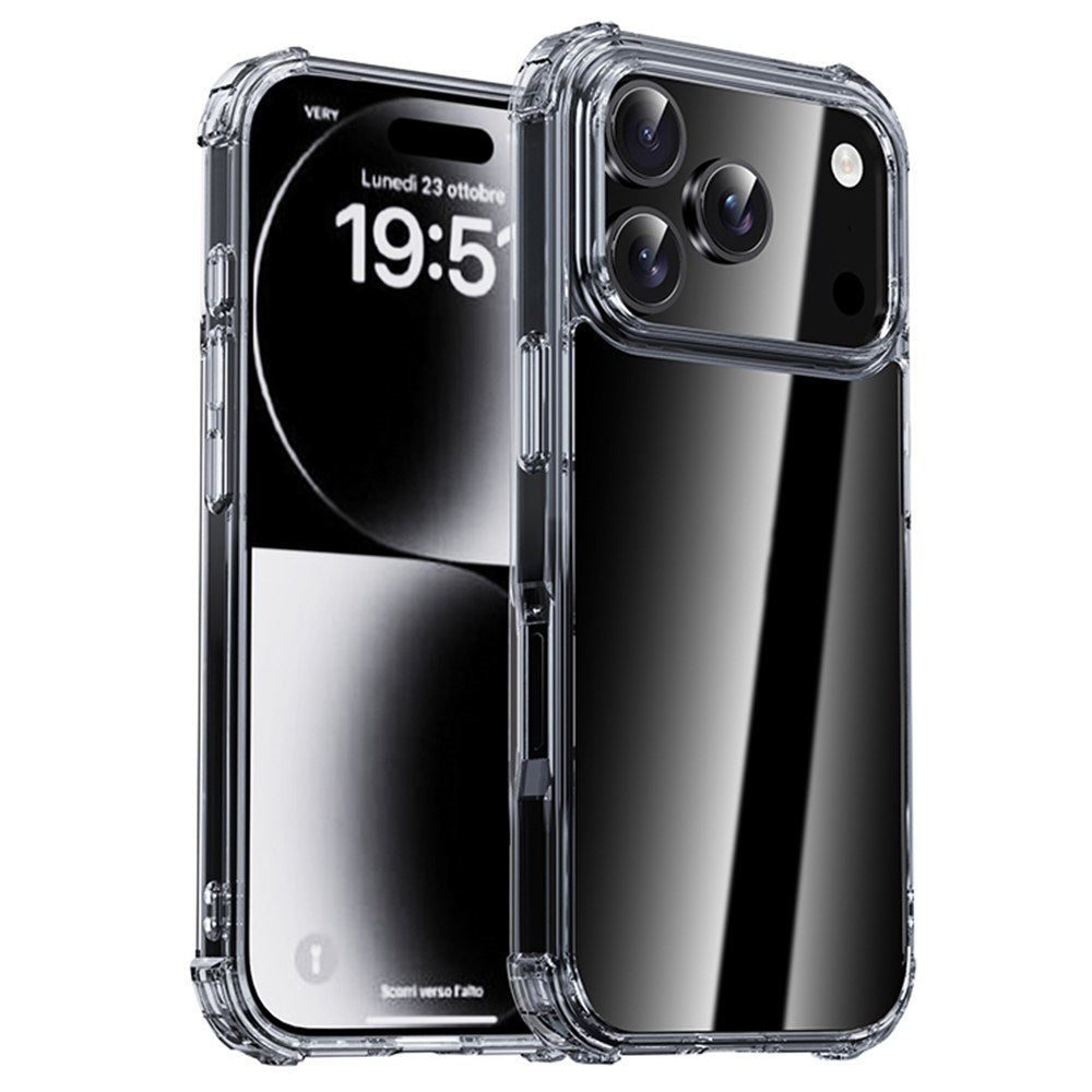 IPAKY iPhone 17 Pro Max Hybrid Mobil Cover m. Forstærkede Hjørner - Gennemsigtig
