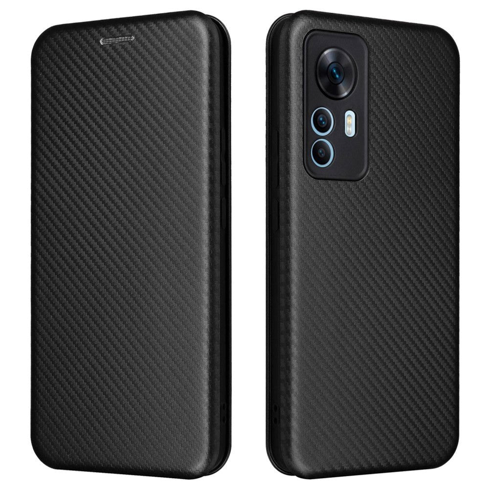 Xiaomi 12T / 12T Pro Carbon Fiber fleksibelt plastdeksel - svart