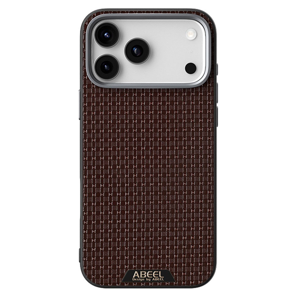 ABEEL iPhone 18 Pro / 17 Pro Textured Micro-Embossing Cover - MagSafe Kompatibel - Brun