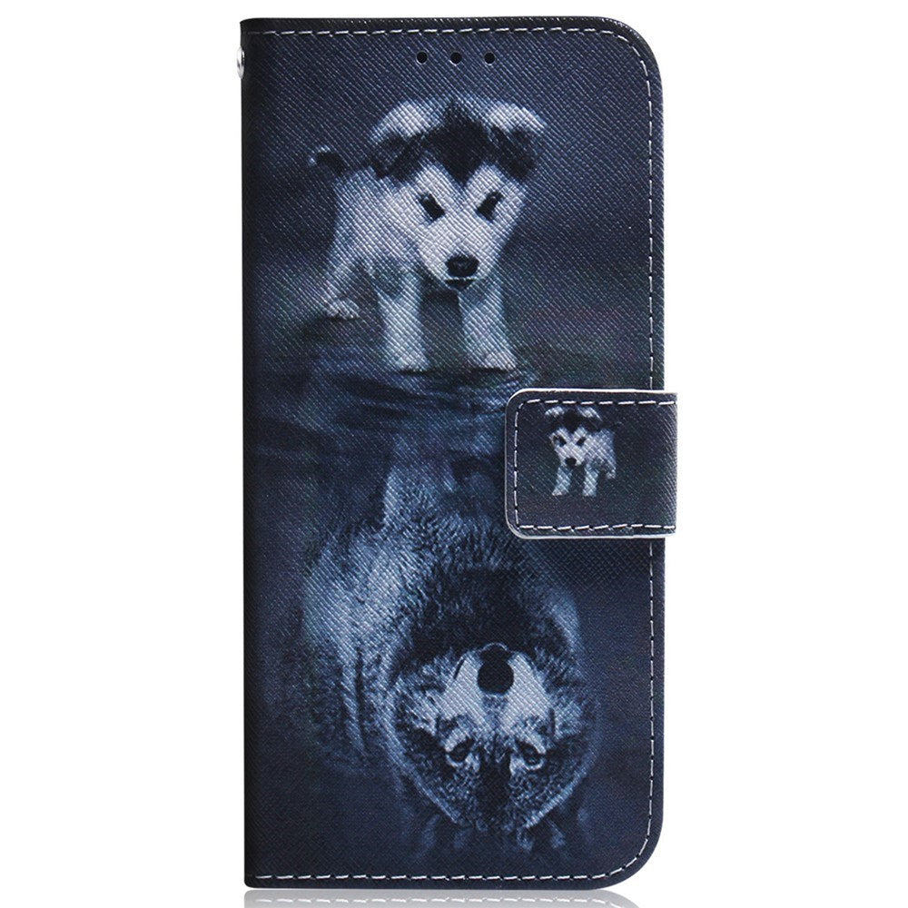 Samsung Galaxy S25 FE - EIDERWOOD Kunstlæder Flip Case m. Motiv - Hund / Ulv