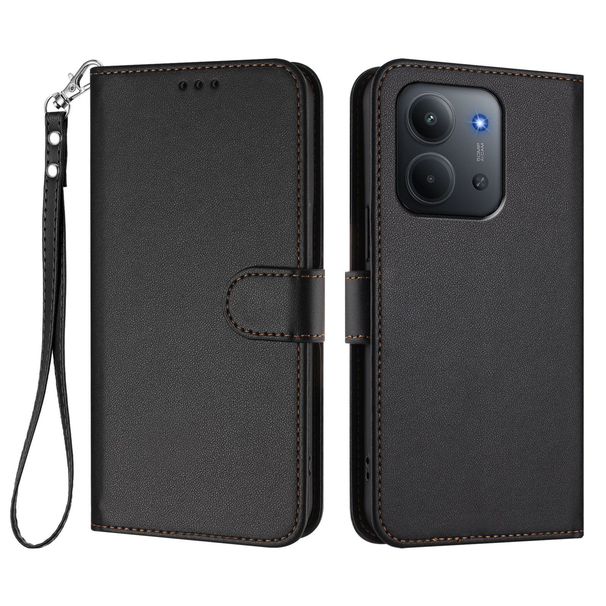 Xiaomi Redmi 15C (5G) / (4G) EIDERWOOD Flipcover m. Indbygget Kortholder & Ståfunktion - Sort