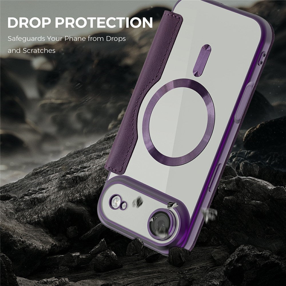 EIDERWOOD iPhone Air Flip Mobil Cover m. Gennemsigtig Bagside - MagSafe Kompatibel - Lilla