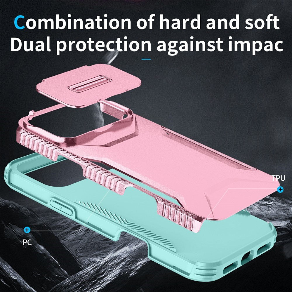 iPhone 18 Pro Max / 17 Pro Max EIDERWOOD Hybrid Plast Bagside Cover m. Cam Slider - Lyserød / Turkis