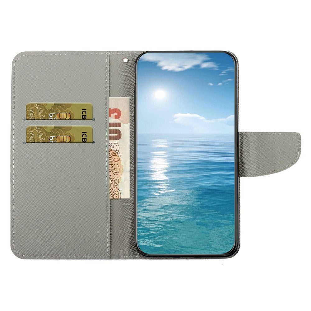 EIDERWOOD Samsung Galaxy A07 Imiteret Læder Flip Cover m. Pung & Rem - Blomst