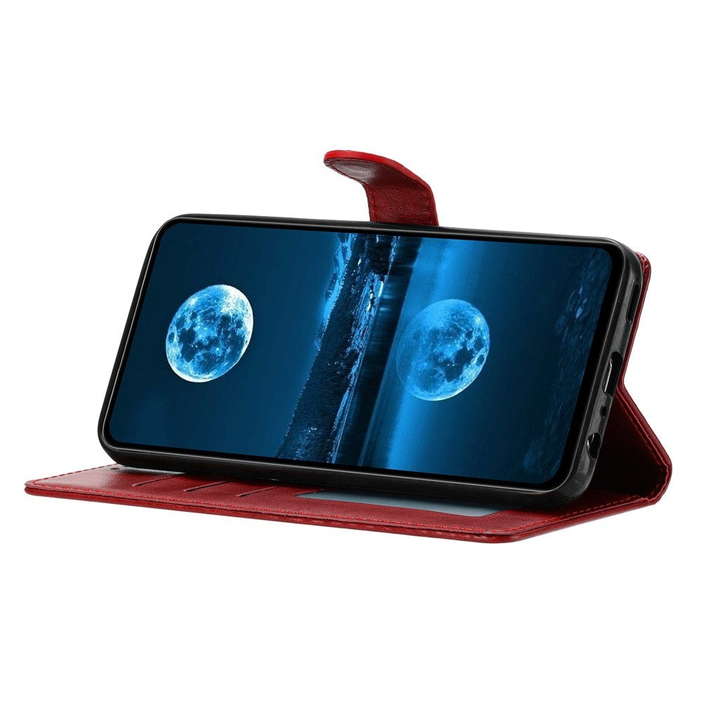 Xiaomi 15T EIDERWOOD Kunstlæder Mobilcover m. Kortholder & Strop - Rød