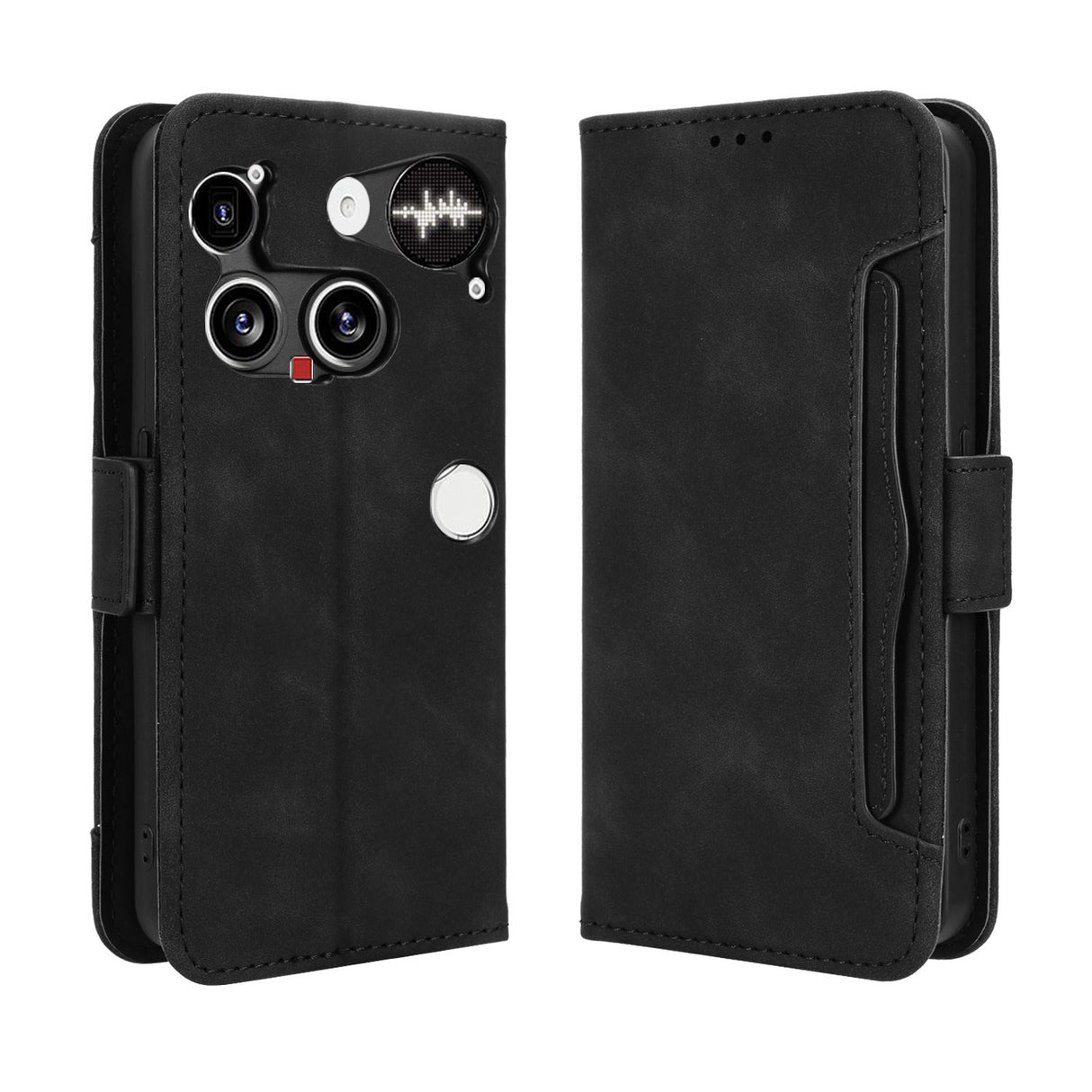 EIDERWOOD Nothing Phone (3) Kunstlæder Flip Mobil Cover m. Kortholder - Sort