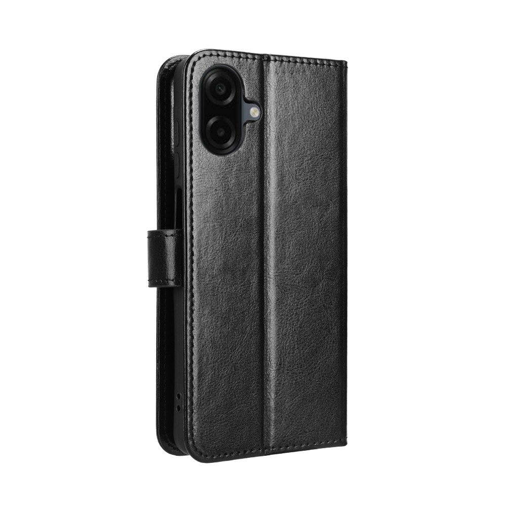 Samsung Galaxy A07 - EIDERWOOD Kunstlæder Flip Cover m. Strop - Sort