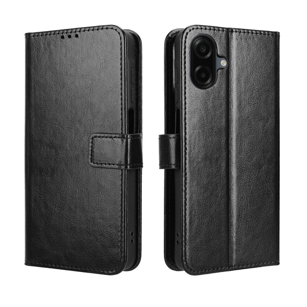 Samsung Galaxy A07 - EIDERWOOD Kunstlæder Flip Cover m. Strop - Sort