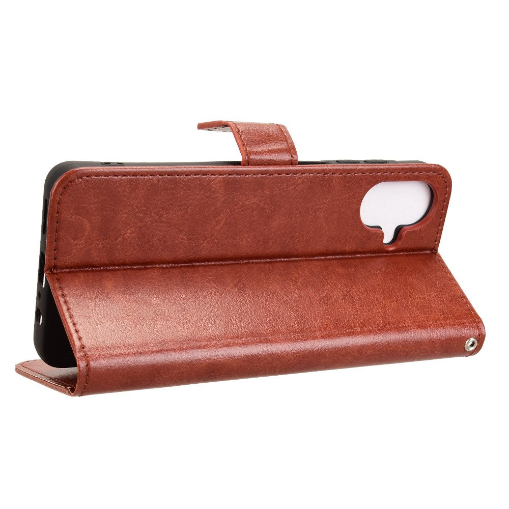 Samsung Galaxy A07 - EIDERWOOD Kunstlæder Flip Cover m. Strop - Brun