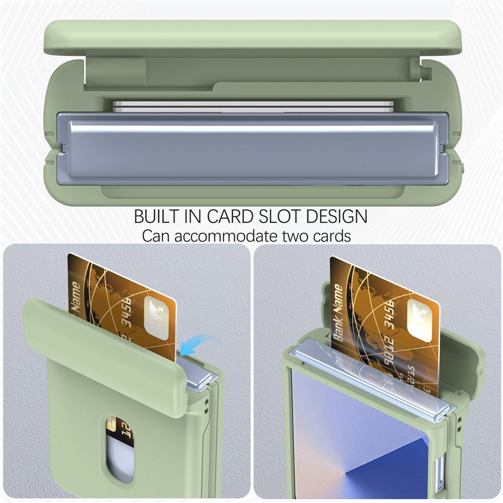Samsung Galaxy Z Flip7 FE / Flip6 - EIDERWOOD Hårdt Plastik Cover m. Kortlomme - Grøn