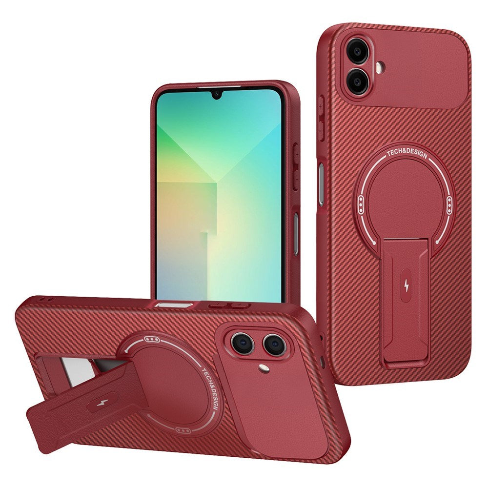 Samsung Galaxy A07 EIDERWOOD Hybrid Mobil Cover m. Kickstand - MagSafe Kompatibel - Rød