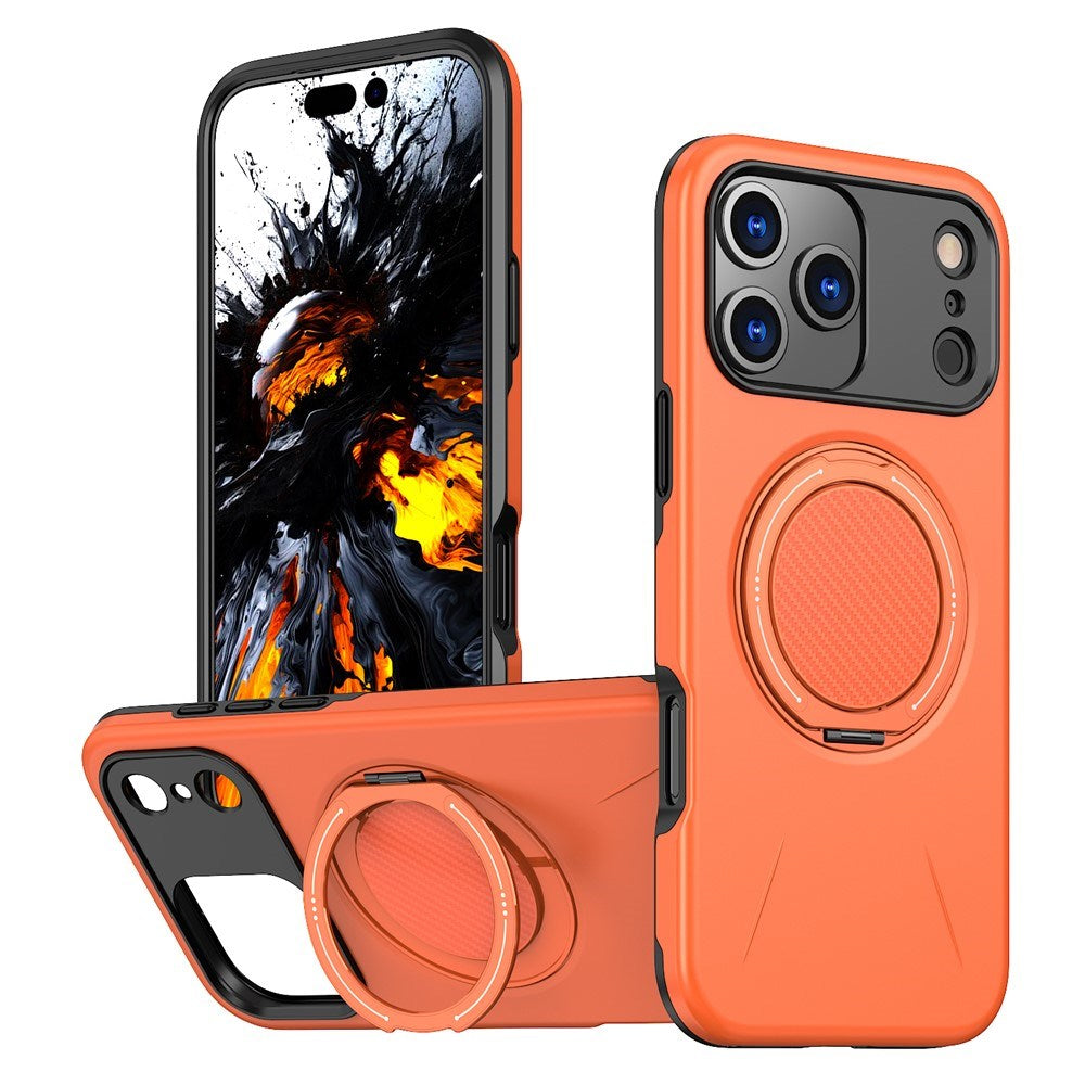 EIDERWOOD iPhone 17 Pro Max Mobil Cover - Roterende Kickstand - MagSafe Kompatibel - Orange