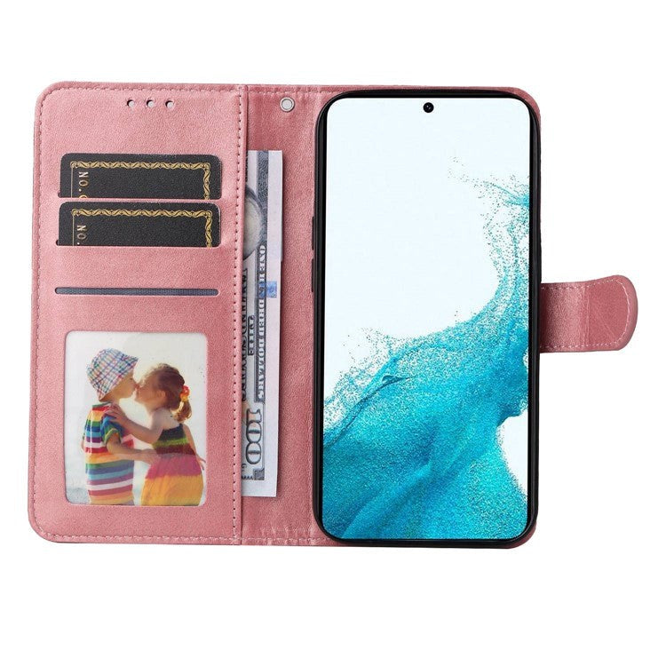 Samsung Galaxy S23 Leather Flip Cover m. Lommebok - Rosa