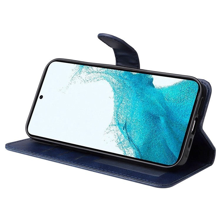 Samsung Galaxy S23 Leather Flip Cover m. Lommebok - Blå