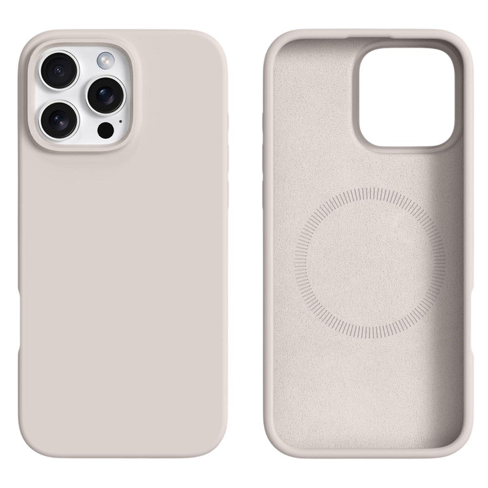 iPhone 16 Pro - 2-i-1 Silikone & Hård Plast Bagside Cover - MagSafe Kompatibel - Beige