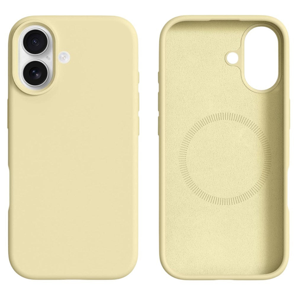 iPhone 17 2-i-1 Silikone & Hård Plast Mobil Cover – MagSafe Kompatibelt – Gul