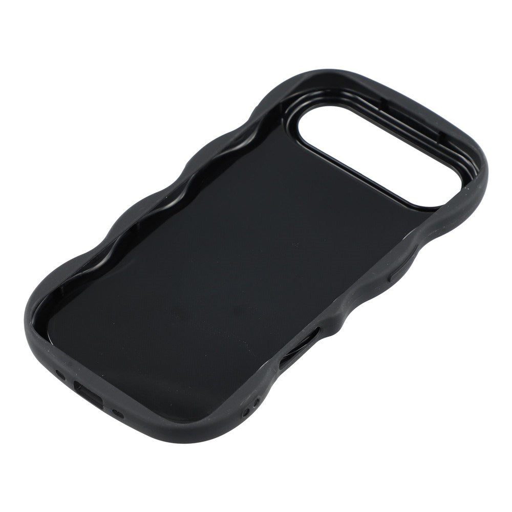 iPhone Air - EIDERWOOD Fleksibelt Plastik Wavy Bagside Cover - Sort
