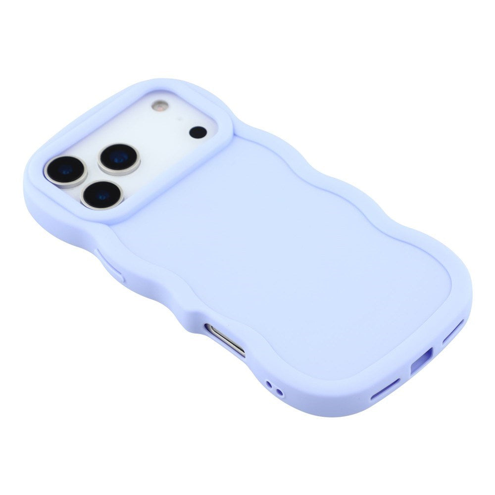 iPhone 17 Pro Max - EIDERWOOD Fleksibelt Plastik Wavy Bagside Cover - Lilla