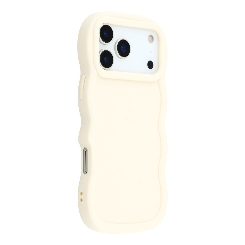 iPhone 17 Pro - EIDERWOOD Fleksibelt Plastik Wavy Bagside Cover - Hvid