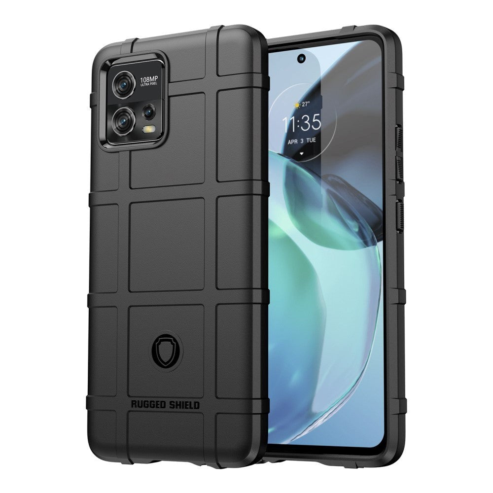 Motorola Moto G72 Rugged Shield Series Craftsman Bakdeksel - Svart