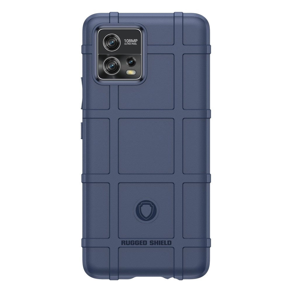 Motorola Moto G72 Rugged Shield Series Craftsman Bakdeksel - Blå
