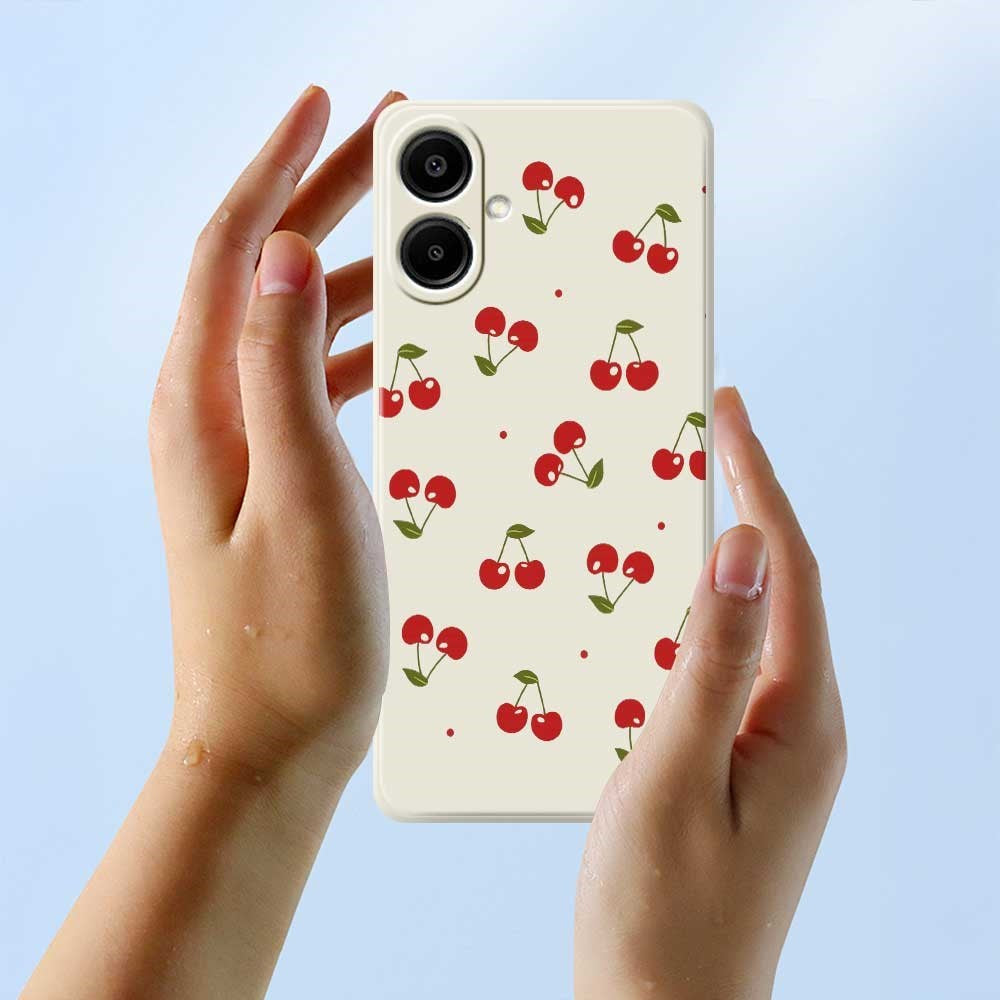 Samsung Galaxy A07 EIDERWOOD Fleksibelt Plast Mobil Cover m. Kirsebærdesign - Lilla