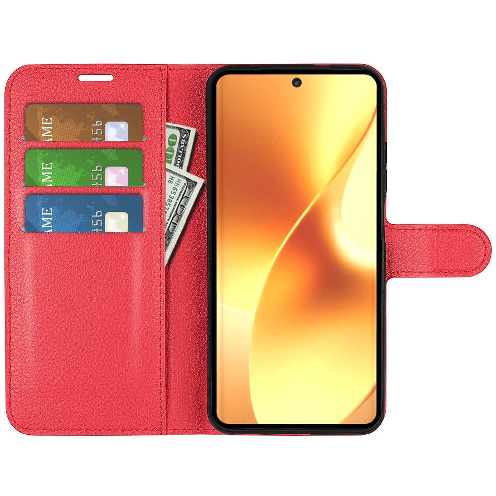 Realme 15 EIDERWOOD Kunstlæder Flipcover m. Pung & Ståfunktion - Rød