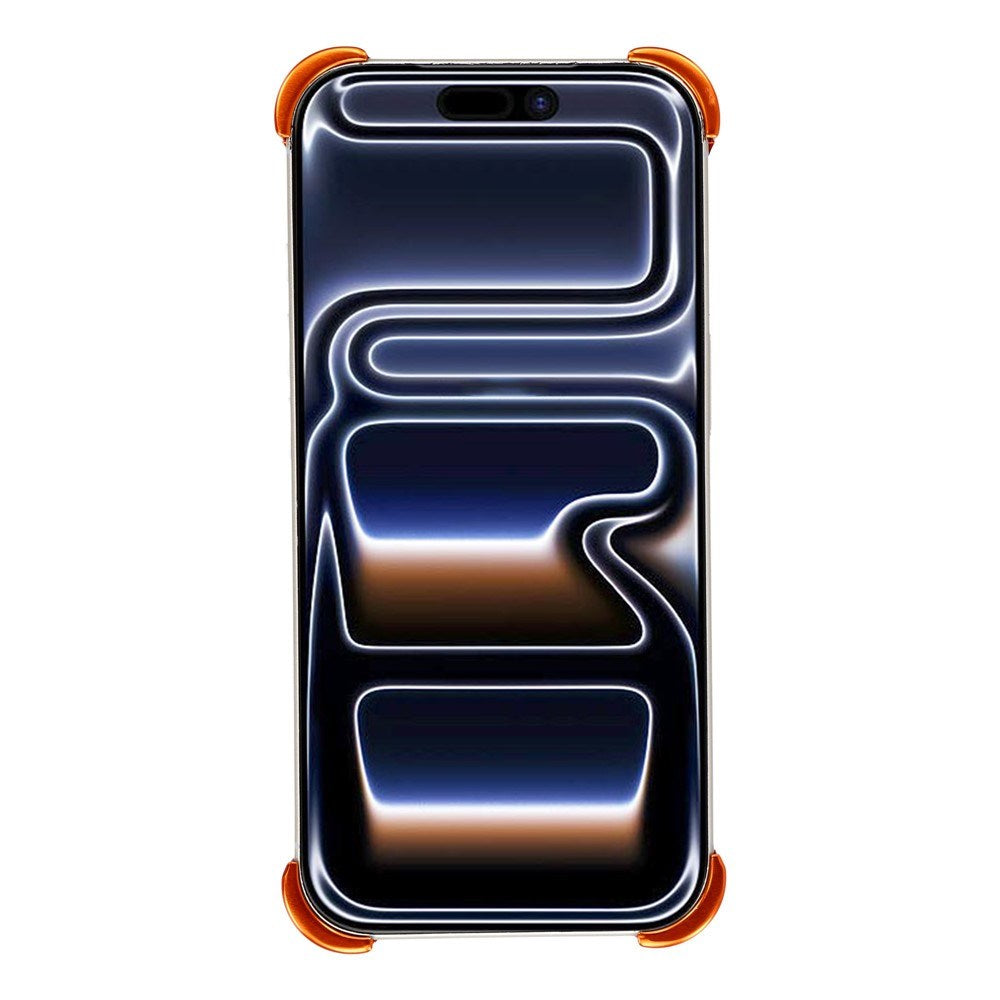 iPhone 17 Pro 2-i-1 Metal Bumper Cover - Ståfunktion & Linsebeskytter - Orange