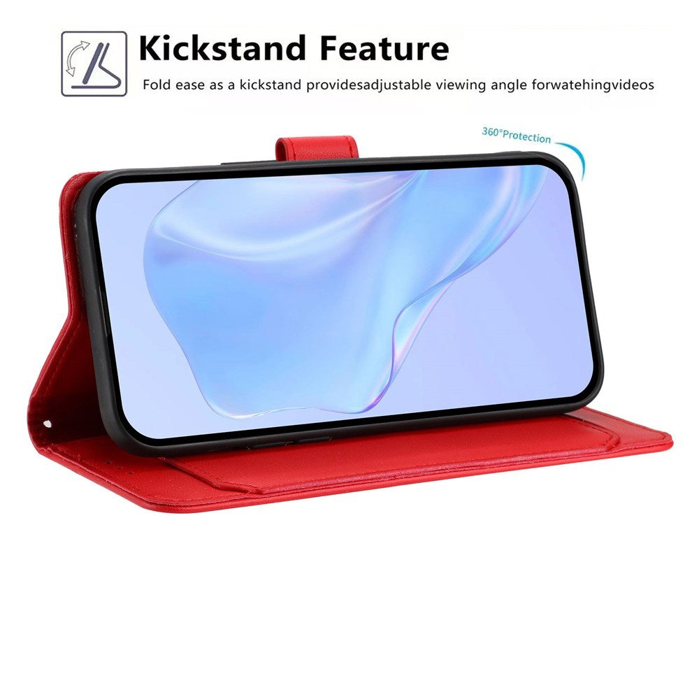 Motorola Moto G86 Power EIDERWOOD Kunstlæder Flip Cover m. Strop & Pung - Rød