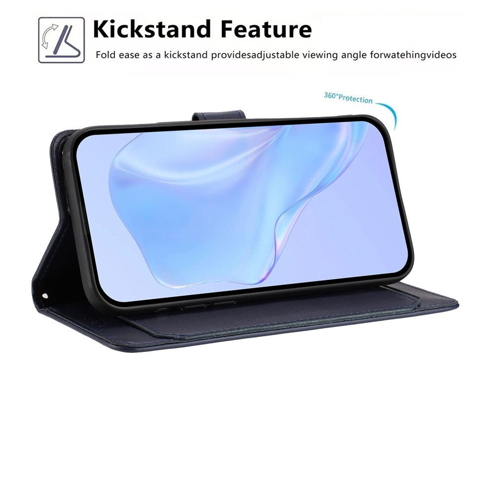 Motorola Moto G86 Power EIDERWOOD Kunstlæder Flip Cover m. Strop & Pung - Blå