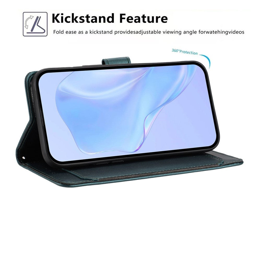 Motorola Moto G86 Power EIDERWOOD Kunstlæder Flip Cover m. Strop & Pung - Grøn