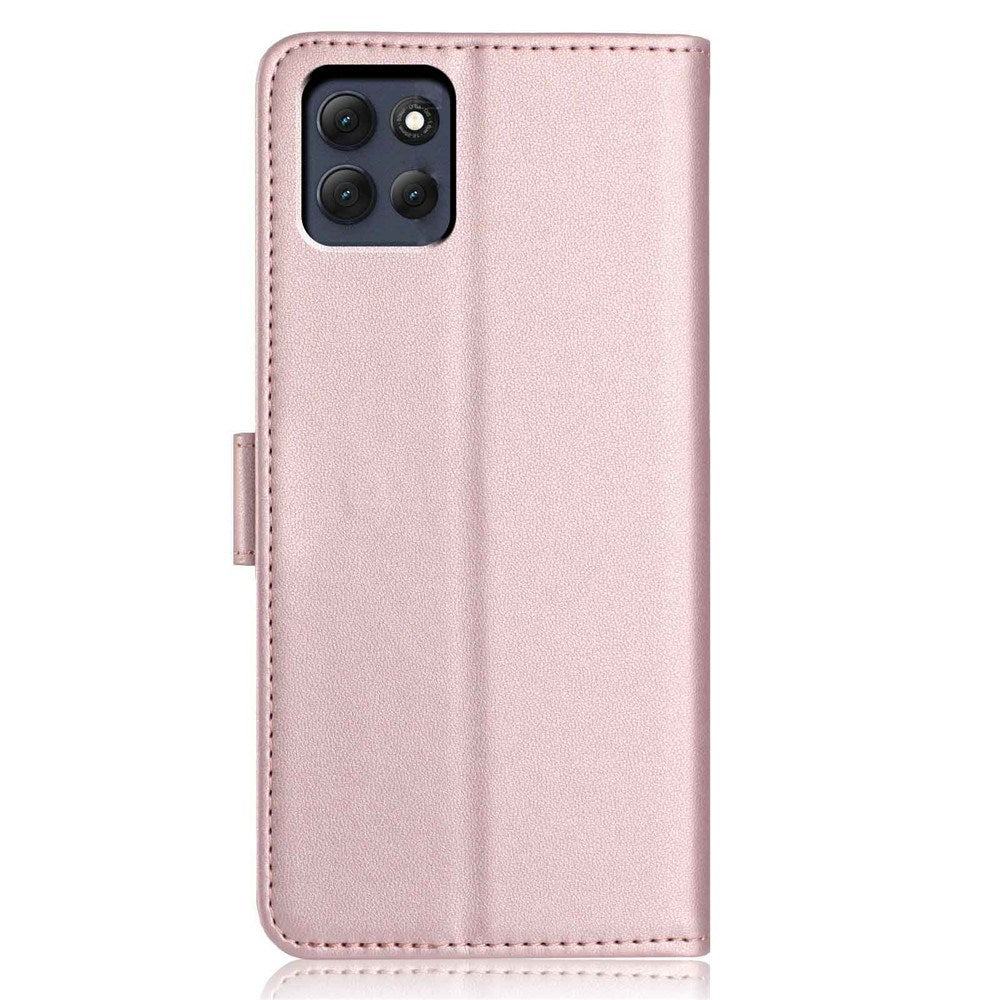 Motorola Moto G86 Power EIDERWOOD Kunstlæder Flip Cover m. Strop & Pung - Rose Gold