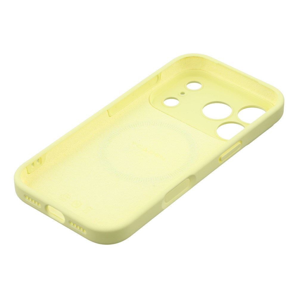EIDERWOOD iPhone 17 Pro Fleksibelt Plastik Mobil Cover m. Foret Inderside - MagSafe Kompatibel - Gul