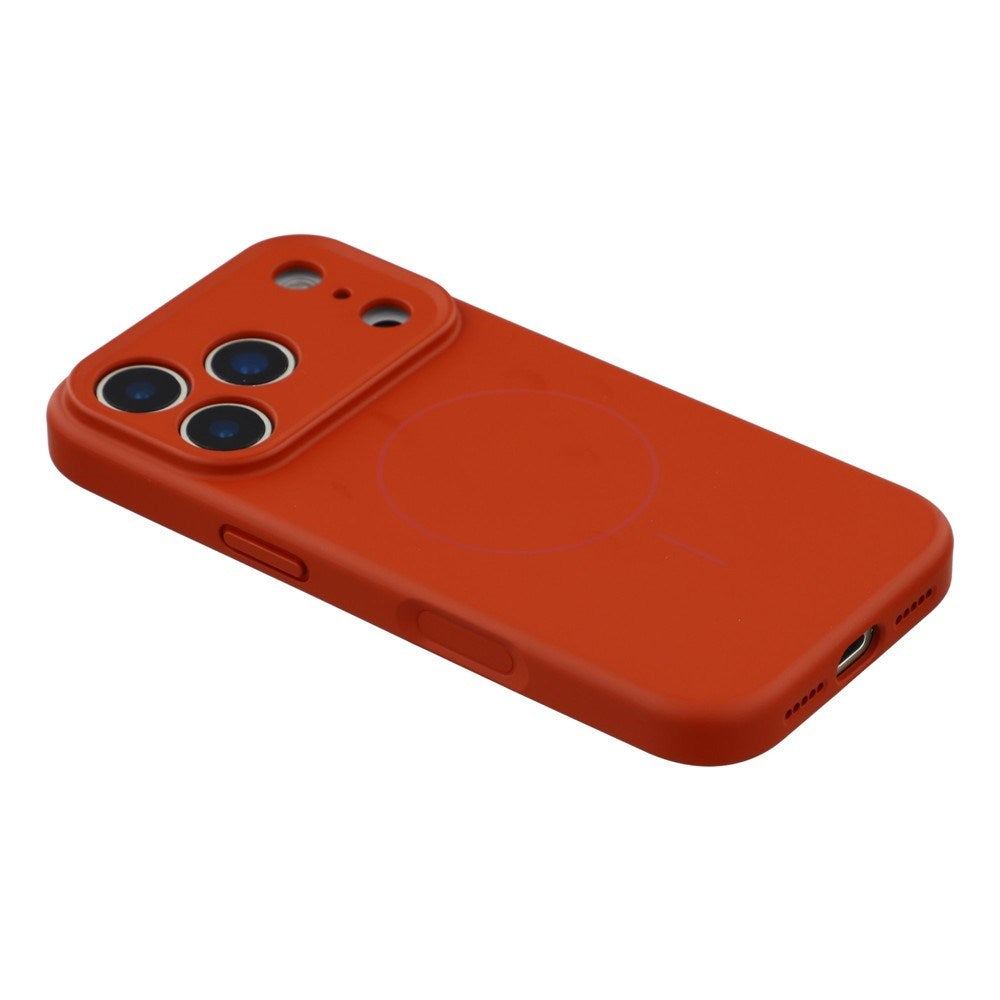 EIDERWOOD iPhone 17 Pro Fleksibelt Plastik Mobil Cover m. Foret Inderside - MagSafe Kompatibel - Mørkerød