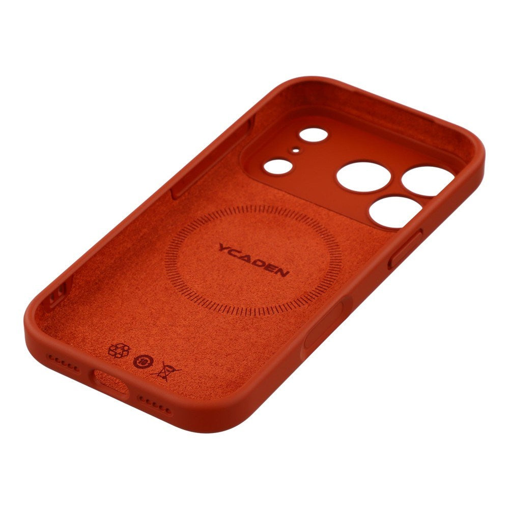 EIDERWOOD iPhone 17 Pro Fleksibelt Plastik Mobil Cover m. Foret Inderside - MagSafe Kompatibel - Mørkerød