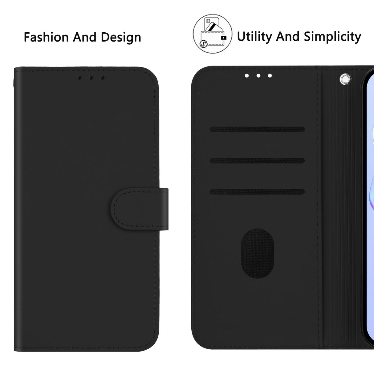 Xiaomi Redmi Note 15 Pro+ (Plus) / Poco M8 Pro (5G) EIDERWOOD Flipcase med Rem - Sort