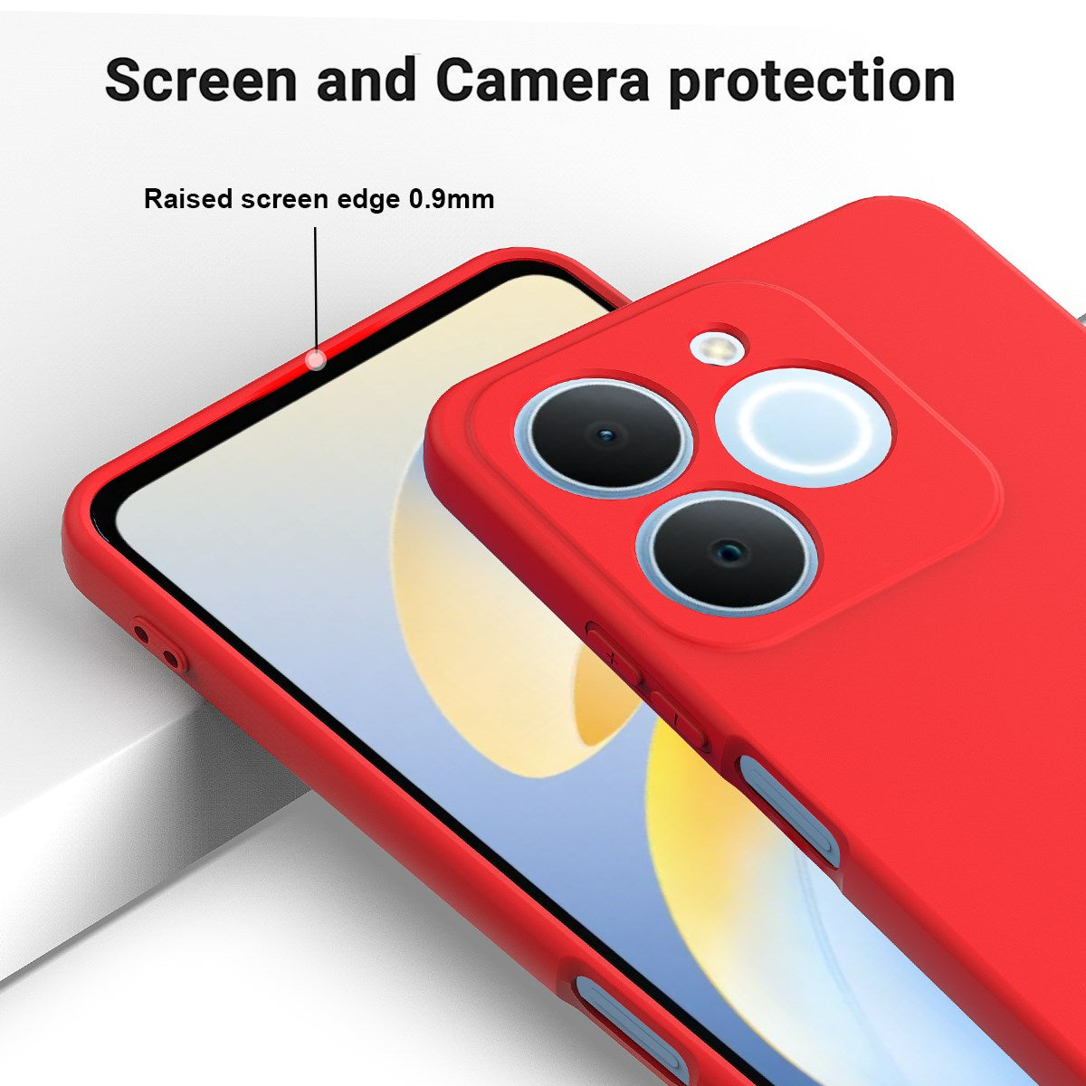 Realme Note 70T EIDERWOOD Foret Silikone Bagside Cover m. Strop - Rød