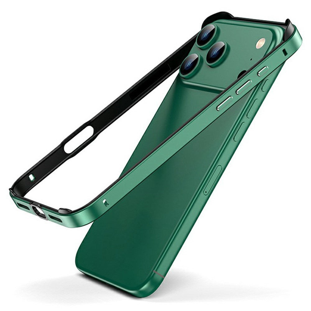 iPhone 17 Pro Max EIDERWOOD Metal Bumper Cover m. Stødabsorberende Silikone Hjørner - Grøn