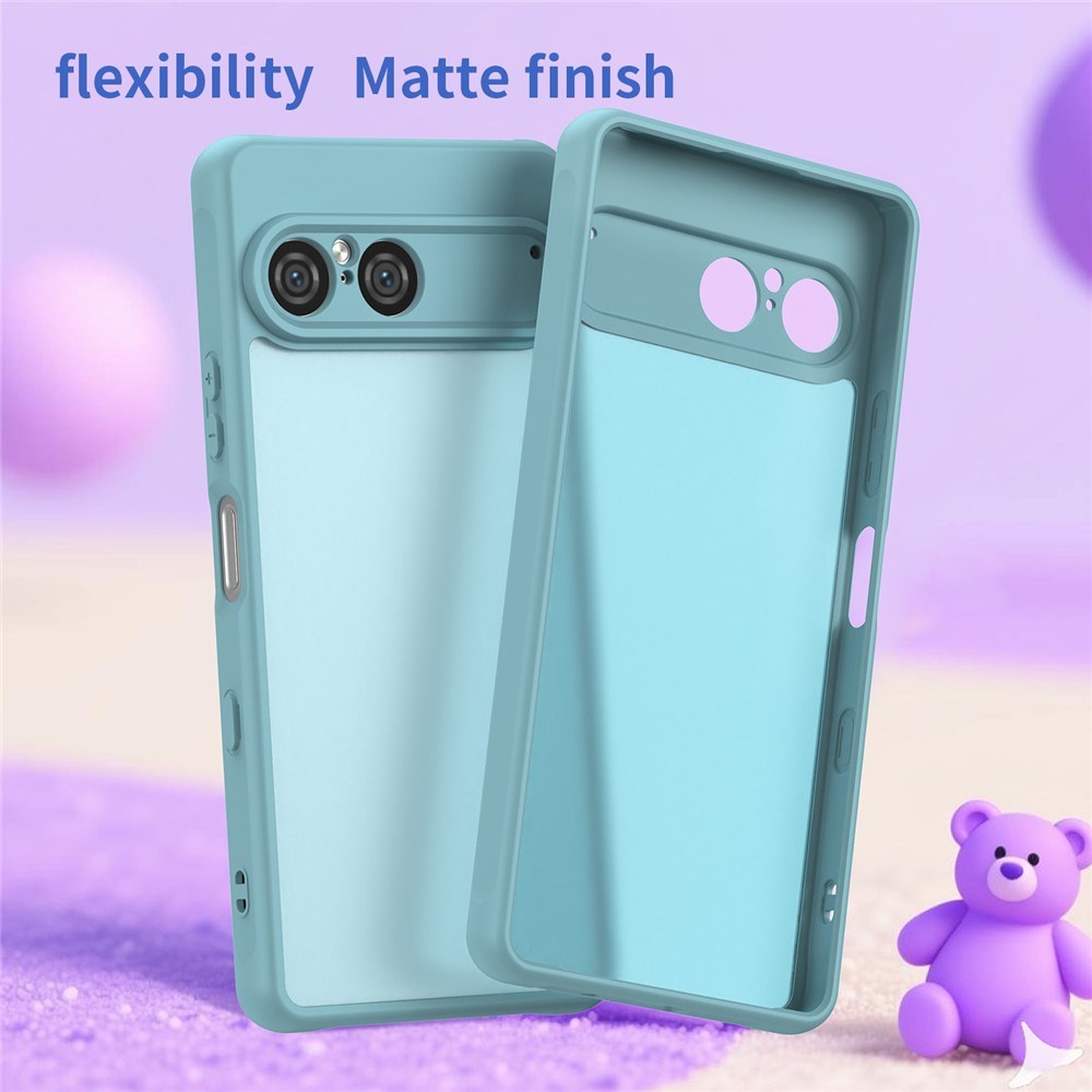 Sony Xperia 10 VII - EIDERWOOD Mat Hybrid Bagside Cover - Gennemsigtig / Lyseblå