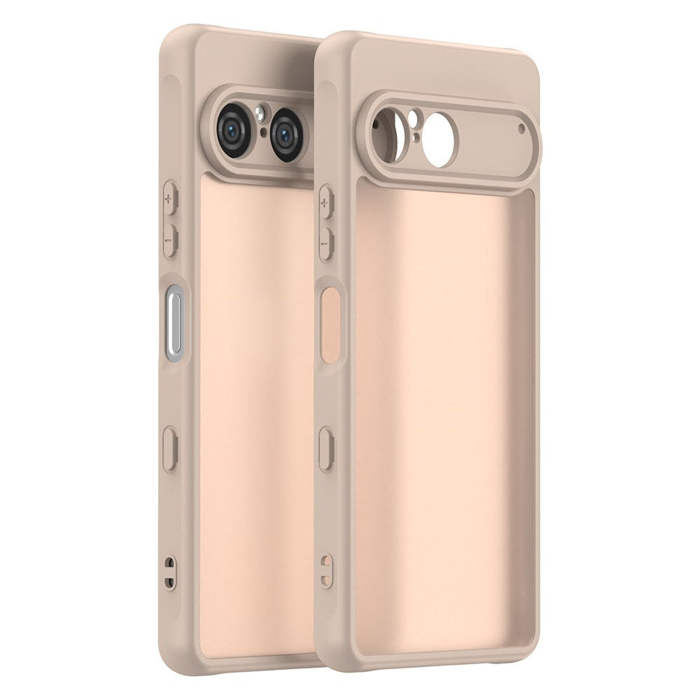 Sony Xperia 10 VII - EIDERWOOD Mat Hybrid Bagside Cover - Gennemsigtig / Beige