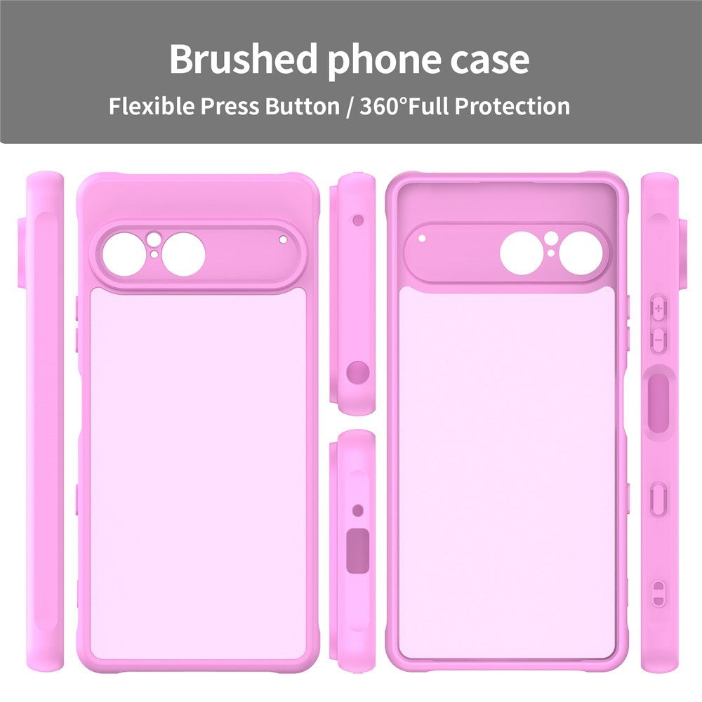 Sony Xperia 10 VII - EIDERWOOD Mat Hybrid Bagside Cover - Gennemsigtig / Lyserød