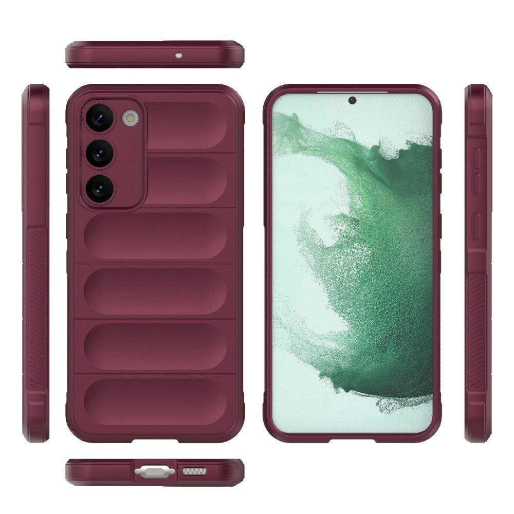 Samsung Galaxy S23+ (Plus) Fleksibelt Plastik Bagside Cover - Vin Rød