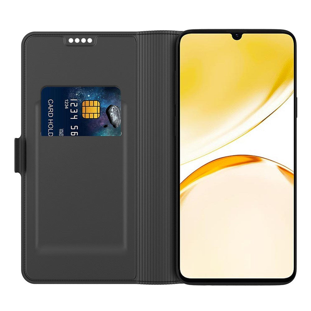 Realme Note 70T EIDERWOOD Kunstlæder Flip Cover - Sort