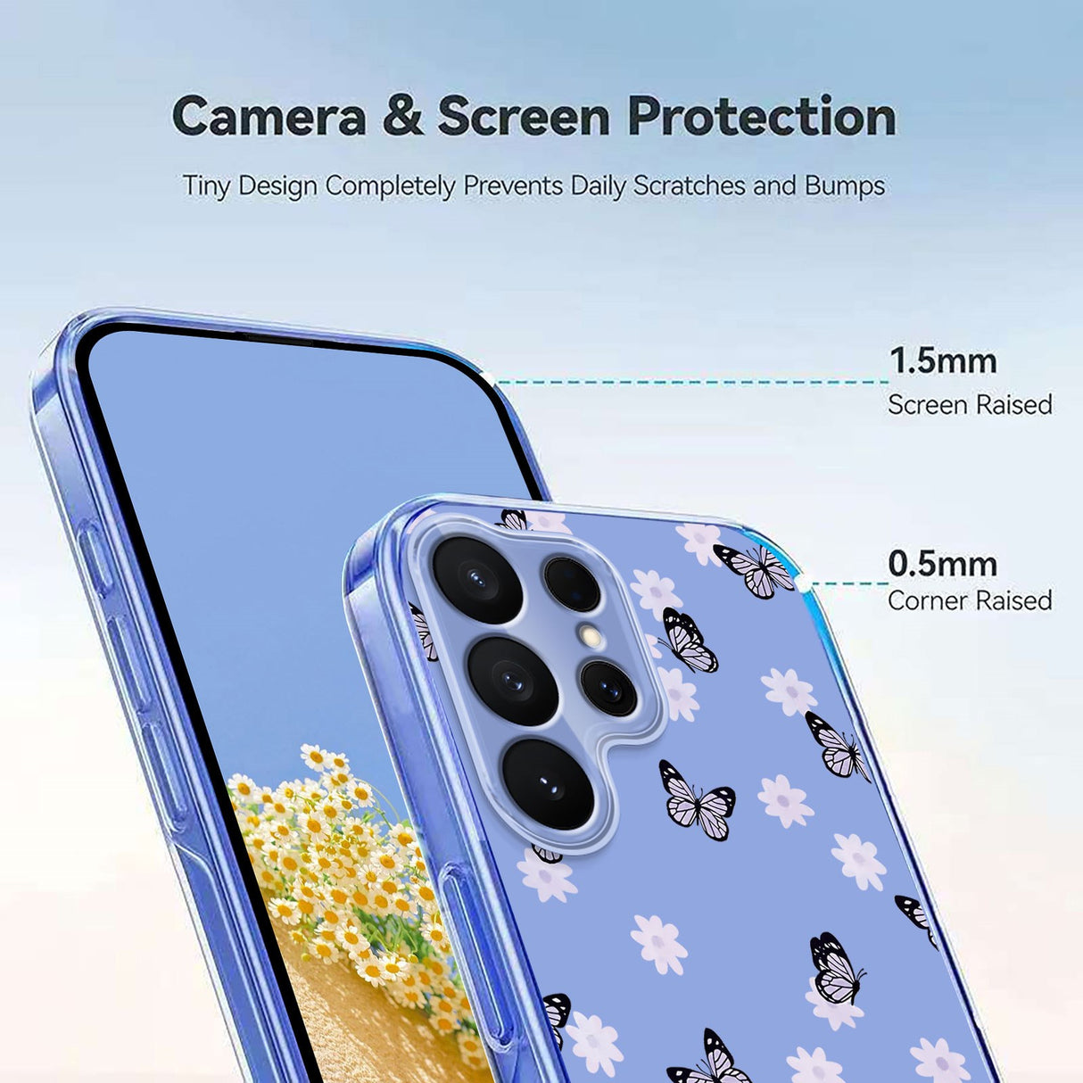 EIDERWOOD Samsung Galaxy S26 Ultra Plast Cover m. Mønster - Gennemsigtig / Sommerfugle
