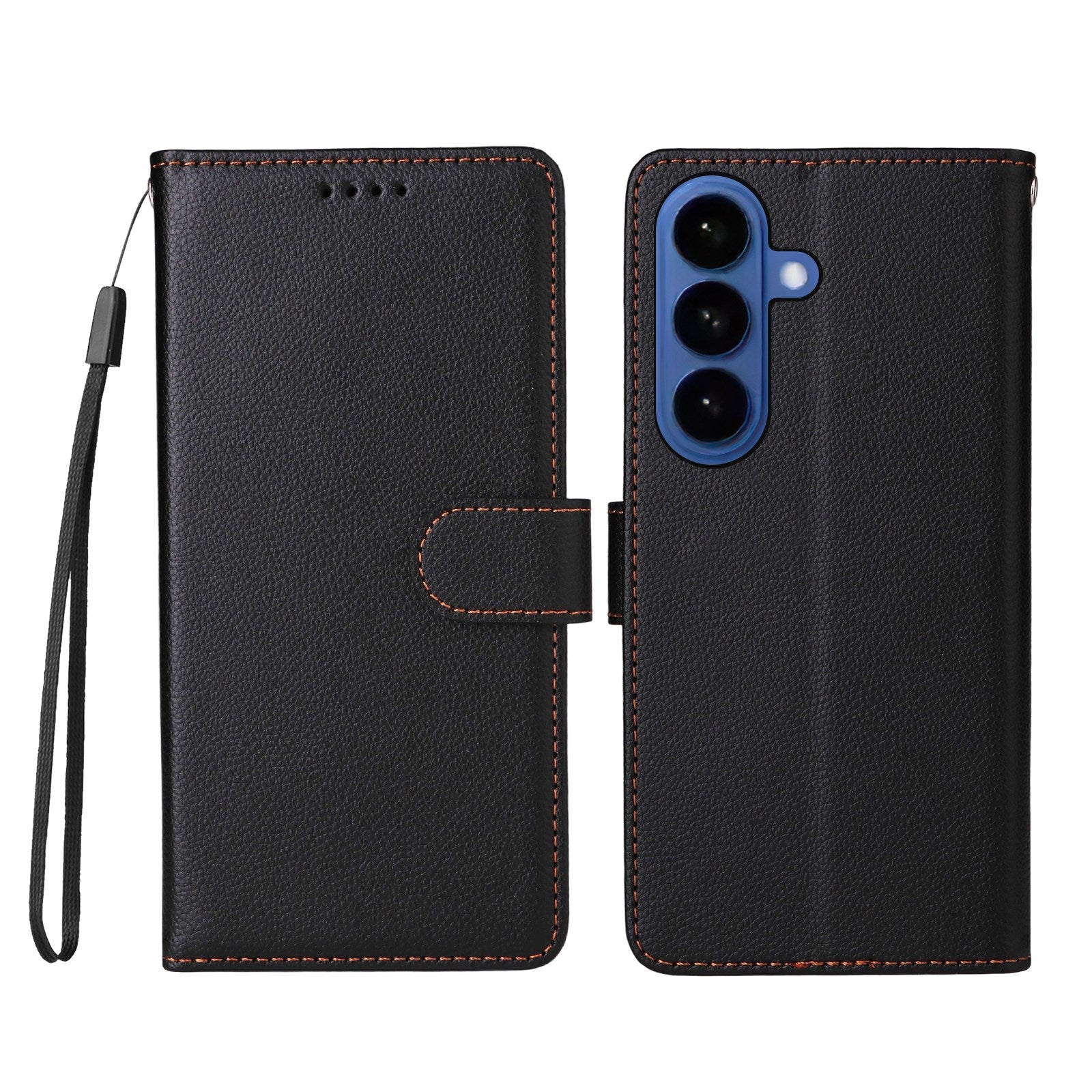 EIDERWOOD Samsung Galaxy S26 Kunstlæder Flip Cover - Strop - Sort